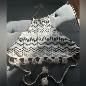 Boho tie halter top